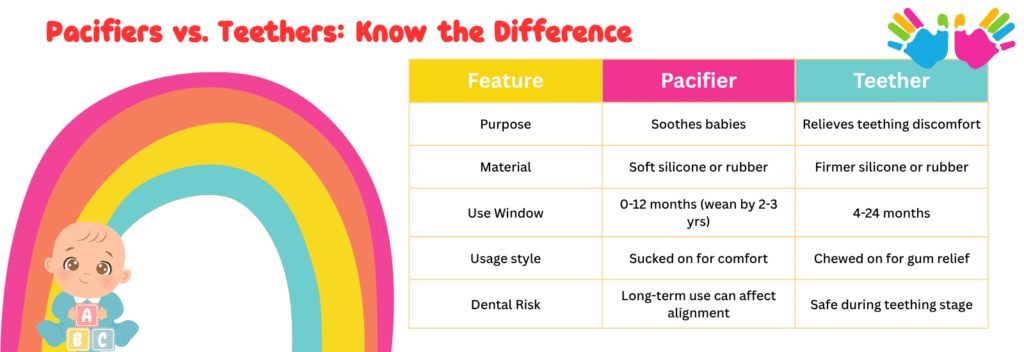Pacifiers and Teeth: When (and How) to Wean Your Child Off 1 Teethers vs. Pacifiers